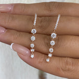Diamond Drop Earrings 1.2 ct Rose Gold