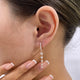 Diamond Drop Earrings 1.2 ct Rose Gold