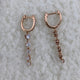 Diamond Drop Earrings 1.2 ct Rose Gold