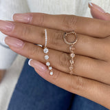 Diamond Drop Earrings 1.2 ct Rose Gold