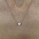 Diamond Pendant Necklace 1 ct Rose Gold