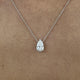 Diamond Pendant Necklace 1.51 Carat White Gold 14K
