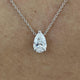 Diamond Pendant Necklace 1.51 Carat White Gold 14K