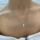 Diamond Pendant Necklace 1.51 Carat White Gold 14K
