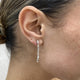 Diamond Drop Earrings 1.42 Carat White Gold 14K
