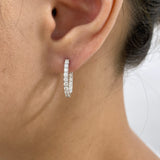 Diamond Hoop Earrings 0.7 ct White Gold