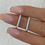 Diamond Hoop Earrings 0.7 ct White Gold