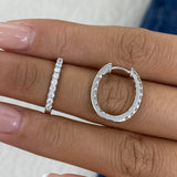 Diamond Hoop Earrings 0.7 ct White Gold