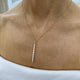 Diamond Lariat Necklace 1.25 Carat Yellow Gold 14K