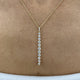 Diamond Lariat Necklace 1.25 Carat Yellow Gold 14K