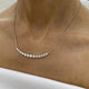 Diamond Chain Necklace 3.22 Carat White Gold 14K