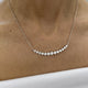 Diamond Chain Necklace 3.22 Carat White Gold 14K