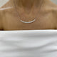 Diamond Chain Necklace 3.22 Carat White Gold 14K