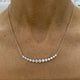 Diamond Chain Necklace 3.22 Carat White Gold 14K