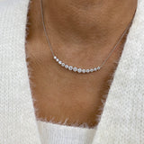 Diamond Pendant Necklace 3.2 ct White Gold