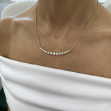 Diamond Collier Necklace 3.10 ct Yellow Gold
