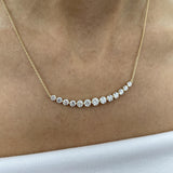 Diamond Collier Necklace 3.10 ct Yellow Gold