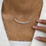 Diamond Pendant Necklace 3.1 ct Yellow Gold