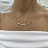 Diamond Collier Necklace 3.10 ct Yellow Gold