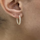 Diamond Hoop Earrings 0.78 Carat Yellow Gold 14K