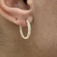 Diamond Hoop Earrings 0.78 Carat Yellow Gold 14K