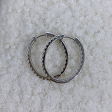 Diamond Hoop Earrings 1.2 ct White Gold