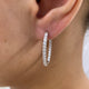 Diamond Hoop Earrings 1.25 ct White Gold