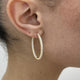 Diamond Hoop 1.31 Carat Yellow Gold 14K