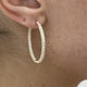 Diamond Hoop 1.31 Carat Yellow Gold 14K