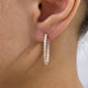 Diamond Hoop Earrings 1.29 ct Rose Gold