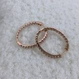 Diamond Hoop Earrings 1.2 ct Rose Gold