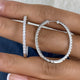 Diamond Hoop Earrings 1.6 ct White Gold