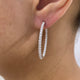 Diamond Hoop Earrings 1.6 ct White Gold