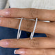 Diamond Hoop Earrings 1.6 ct White Gold