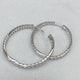 Diamond Hoop Earrings 1.71 Carat White Gold 14K