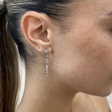 Diamond Drop Earrings 1.81 Carat White Gold 14K
