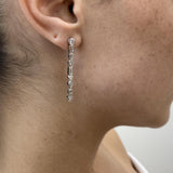 Diamond Drop Earrings 1.81 Carat White Gold 14K