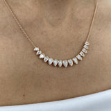 Diamond Chain Necklace 2.66 Carat Rose Gold 14K