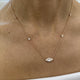 Diamond Pendant Necklace 0.68 Carat Rose Gold 14K