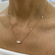 Diamond Pendant Necklace 0.68 Carat Rose Gold 14K