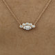Diamond Pendant Necklace 0.68 Carat Rose Gold 14K