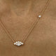 Diamond Pendant Necklace 0.68 Carat Rose Gold 14K