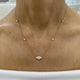 Diamond Pendant Necklace 0.68 Carat Rose Gold 14K