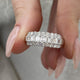 Diamond Wedding Band 1.59 Carat White Gold 14K