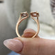 Diamond Two Stone Ring 1.10 Carat Rose Gold 14K