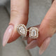 Diamond Two Stone Ring 1.10 Carat Rose Gold 14K