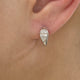 Diamond Huggie Earrings 0.7 ct White Gold