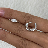 Diamond Huggie Earrings 0.6 ct White Gold