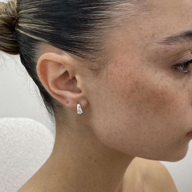 Diamond Hoop Earrings 0.80 ct White Gold