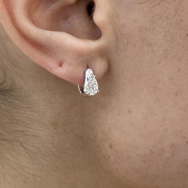 Diamond Hoop Earrings 0.80 ct White Gold